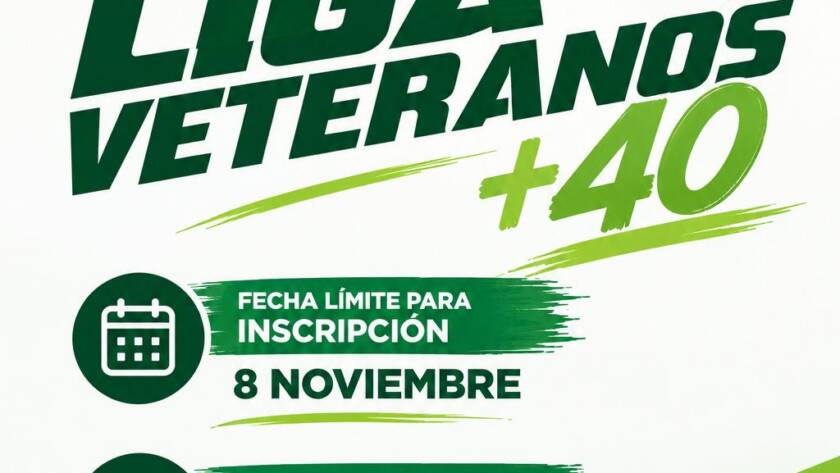 Cartel Liga de Veteranos +40 de tenis de la RST